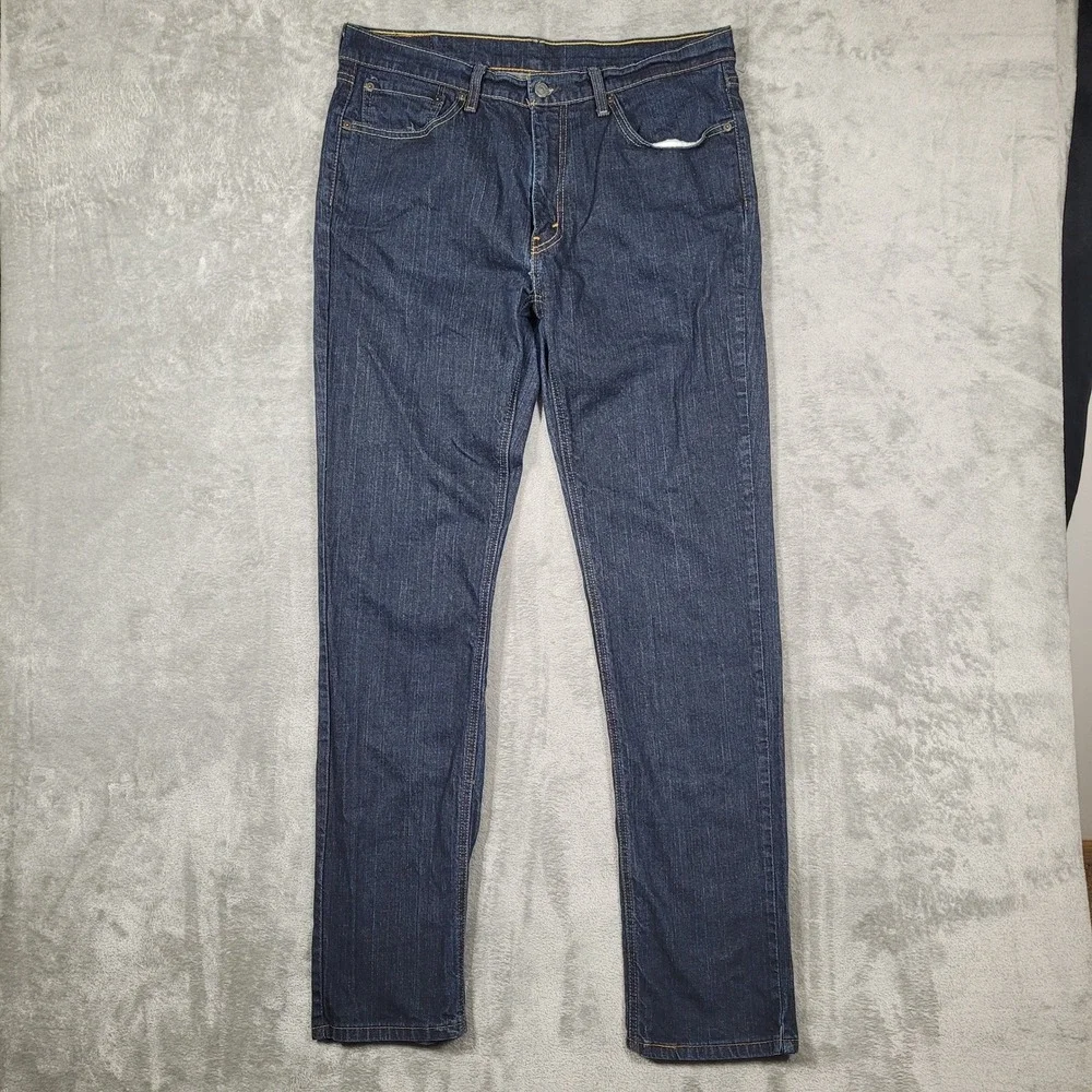 Levi's 541 Jeans Men 36x36 (Fits 36x34) Blue Athletic Taper Stretch Denim
